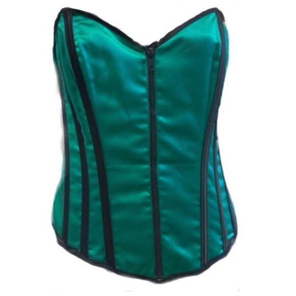 Shirley Of Hollywood Green Sporty Lace-Up Corset - Picture 5 of 9